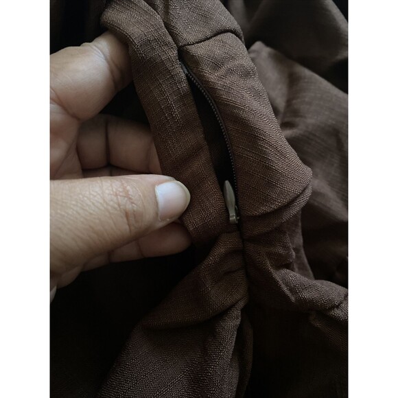 New Pretty Little Things Women’s Open Tie Back Brown Long Sleeve Blouse 1X - Picture 8 of 8